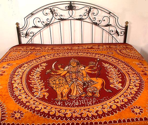 Batik Bedspread of Goddess Durga