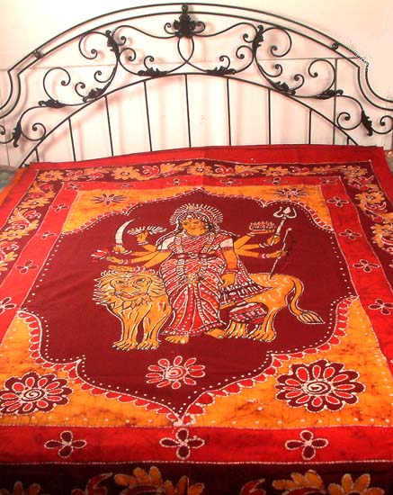 Batik Bedspread of Mother Durga