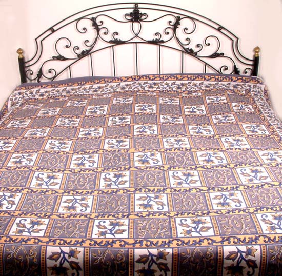Block Printed Bedspread from Rajasthan