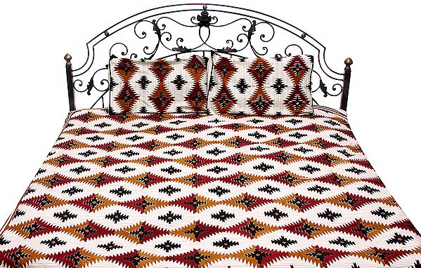 Block-Printed Bedspread from From Pilkhuwa