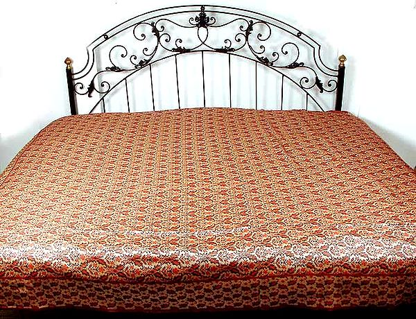 Double-Sided Bedspread with Himroo Weave