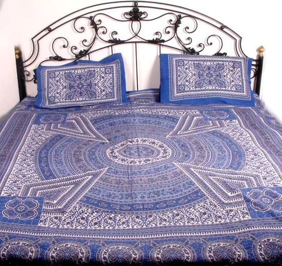 Jaipuri Bedspread with Cushion Covers