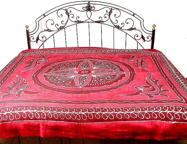 Mauve Batik Bedspread