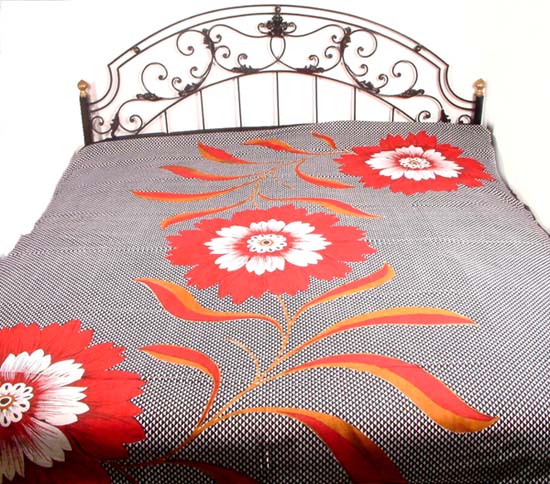 Printed Floral Bedspread