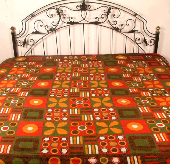Pure Cotton Bedspread with Multi-Color Print