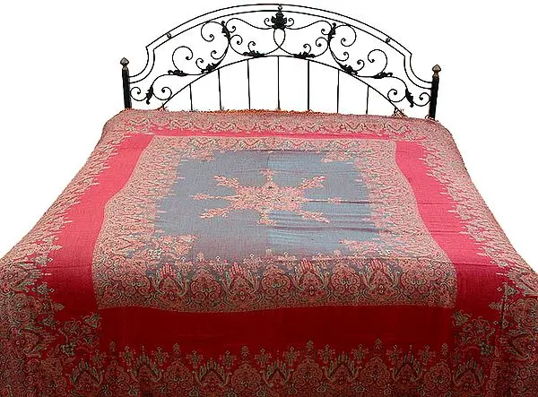 Pure Wool Jamawar Bedspread