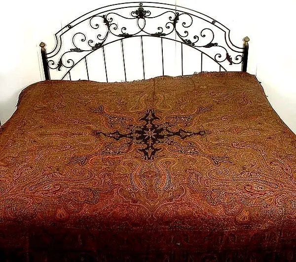 Pure Wool Jamawar Bedspread