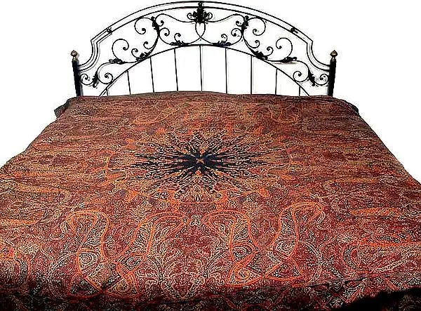 Pure Wool Jamawar Bedspread