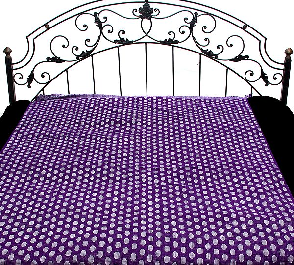 Purple Single-Bed Bedspread from Coimbatore