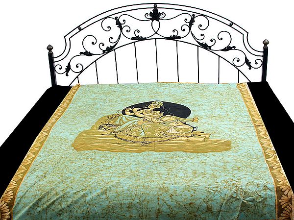 Radha Krishna Single-Bed Batik Bedspread