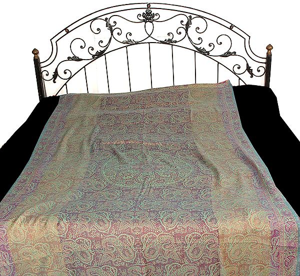 Single Bed Pure Wool Jamawar Bedspread