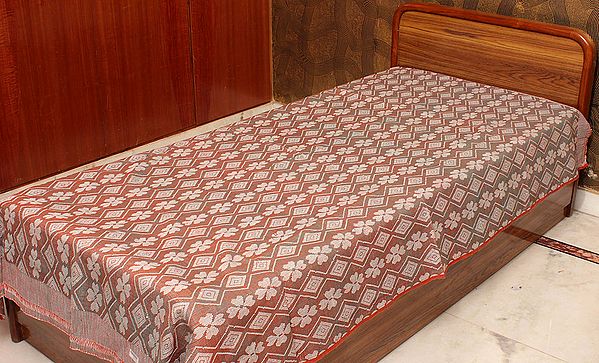 Light-Brown Single-Bed Bedspread from Coimbatore