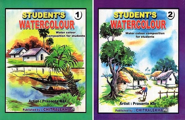 Student's Watercolour: Water Colour Composition for Students (Set of 2 Volumes)