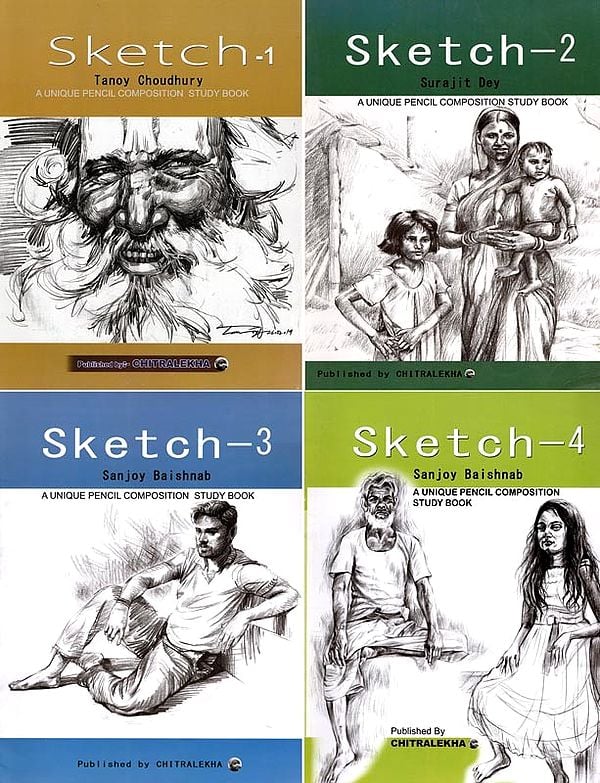 Sketch: A Unique Pencil Composition Study Book (Set of 4 Books)