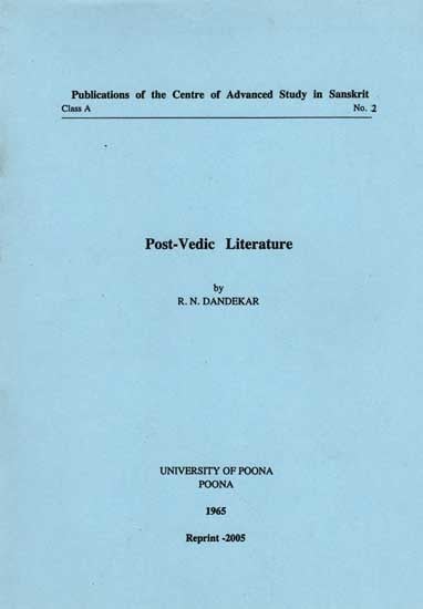 Post-Vedic Literature (An Old and Rare Book)