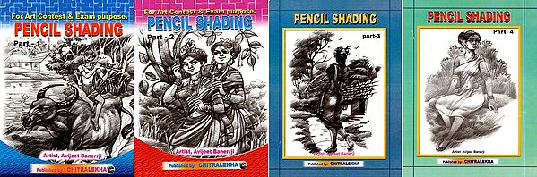 Pencil Shading for Art Contest & Exam Purpose (Set of 4 Books)