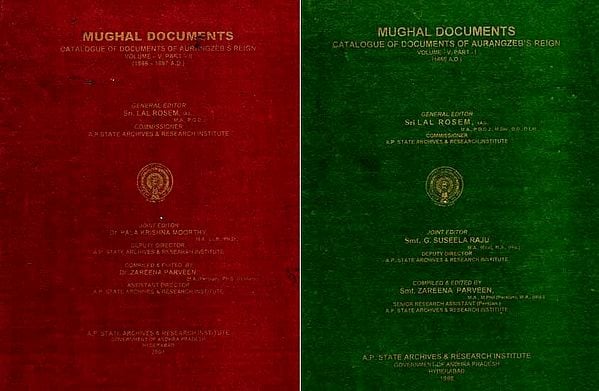 Mughal Documents Catalogue of Aurangzeb's Reign- 1666-1667 A.D. (2 Part in 5 Vol) (An Old and Rare Book)