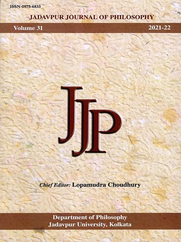 Jadavpur Journal of Philosophy- Volume 29 Number 1 (English) 2021-22