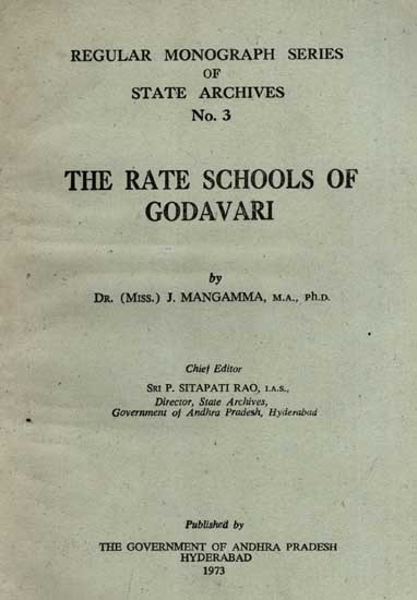 The Rate Schools of Godavari (An Old and Rare Book)