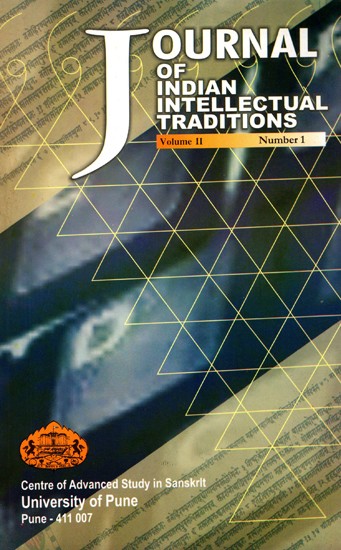 Journal of Indian Intellectual Traditions Including Articles on Indian Logic and Epistemology of Yogic Experience