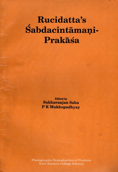 Sabdacintamani-Prakasa- A Gloss by Rucidatta Misra on the Sabdakhanda of Gangesa's Tattvacintamani (An Old and Rare Book)