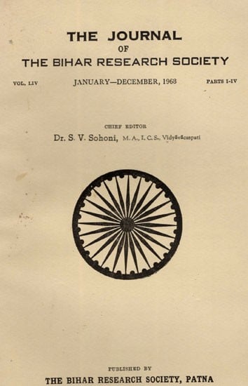 The Journal of the Bihar Research Society (Vol- LIV, Part: I-IV, January-December, 1968) (An Old and Rare Book)