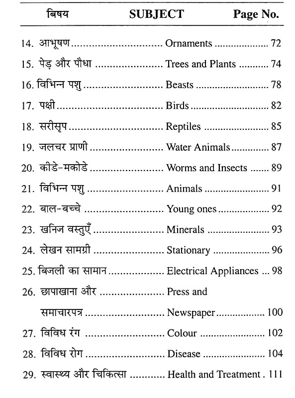 संस्कृतशब्दकोशः- A Trilingual Word Book (Hindi