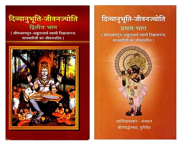 दिव्यानुभूति-जीवनज्योति (श्रीमज्जगद्गुरु-शङ्कराचार्य स्वामी निश्चलानन्द सरस्वतीजी का जीवनचरित): Divine Experience- Biography of Shrimad Jagadguru Shankaracharya Swami Nischalananda Saraswatiji (Set of 2 Volumes)