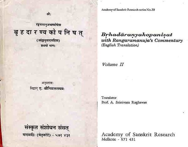 बृहदारण्य कोपनिषत्: Brhadaranyakopanisat with Rangaramanuja's Commentary (Set of 2 Volumes)