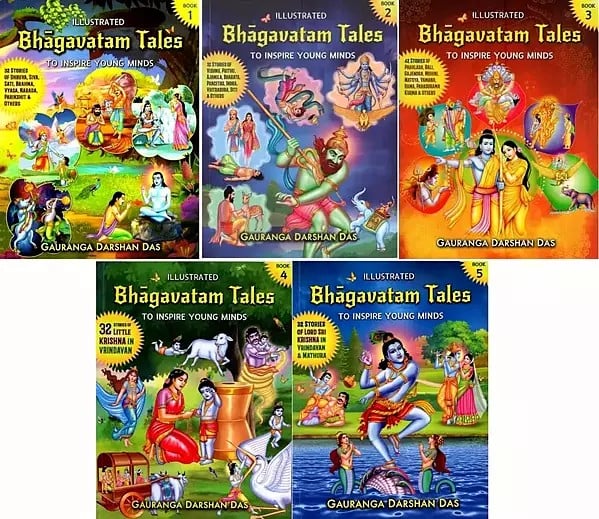 Illustrated Bhagavatam Tales to Inspire Young Minds (Set of 5 Books)