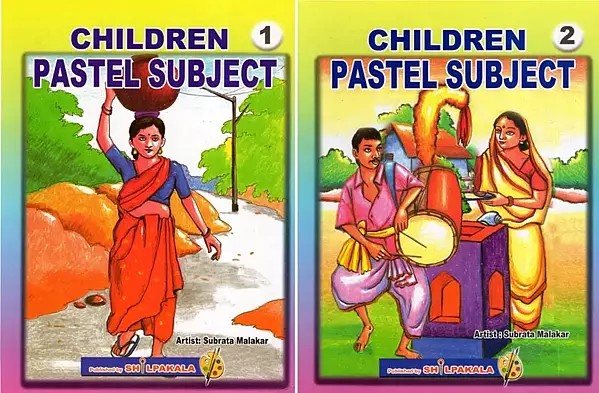 Children Pastel Subject for Junior Learner Figurative Composition on Pastel Colour (Set of 2 Volumes)