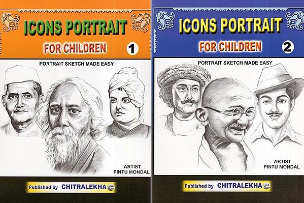 Icons Portrait for Children: Portrait Sketch Made Easy (Set of 2 Volumes)