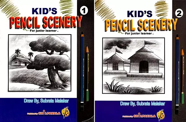 Kid's Pencil Scenery for Junior Learner (Set of 2 Volumes)