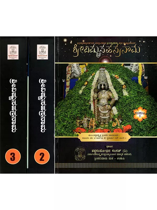 ಶ್ರೀವಿಷ್ಣುಸಹಸ್ರನಾಮ: Sri Vishnu Sahasranama in Kannada (Set of 3 Volumes)