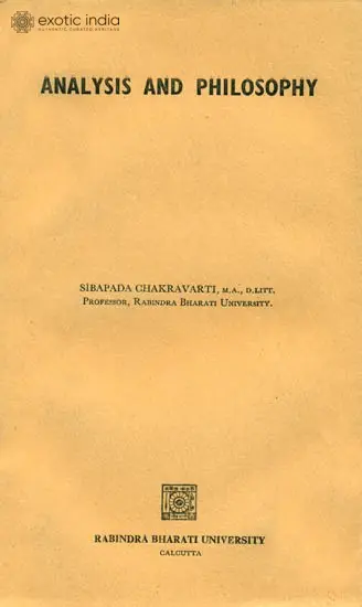 Analysis and Philosophy (An Old and Rare Book)