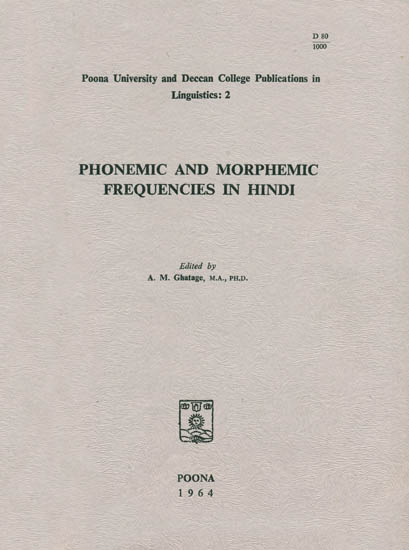 Phonemic and Morphemic Frequencies in Hindi (An Old and Rare Book)