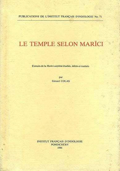 Le Temple Selon Marici (An Old and Rare Book)