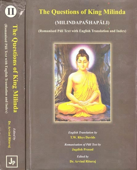 The Questions of King Milinda: Milindapanhapali (Romanised Pali Text with English Translation and Index)  (Set of 2 Volumes)
