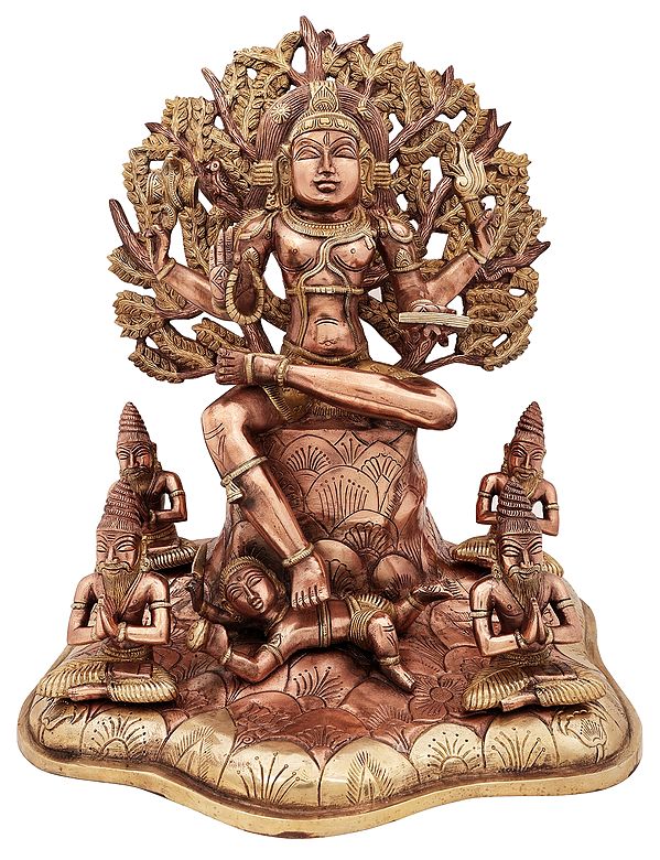 18" Dakshinamurti Shiva In Brass | Handmade | Made In India