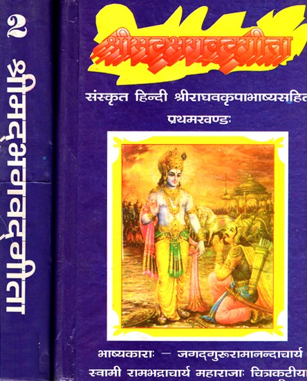 श्रीमद्भगवद्गीता (संस्कृत हिंदी श्रीराघवकृपाभाष्यम्वकृपाभाष्यम्)- Shrimad Bhagwat Gita (Set Of 2 Volume) An Old and Rare Book