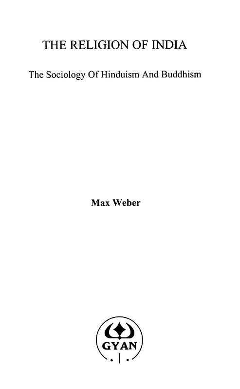 The Religion of India- The Sociology of Hinduism and Buddhism