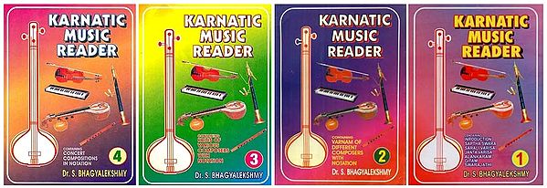 Karnatic Music Reader with Notations (Set of 4 Books)