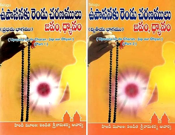 ఉపాసనకు రెండు చరణాలు జపం-ధ్యానం: Two Stages of worship- Japa and Dhyana in Telugu (Set of 2 Volumes)
