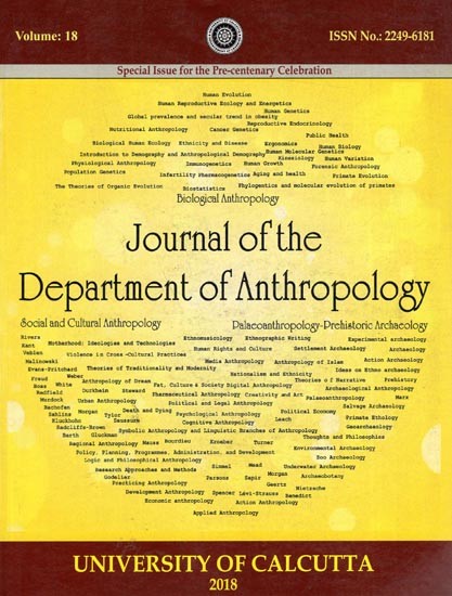 Journal of The Department of Anthropology- University of Calcutta, Volume: 18