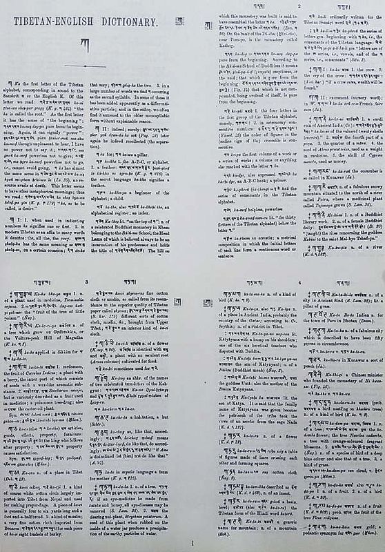 A Tibetan-English Dictionary: With Sanskrit Synonyms (An Old
