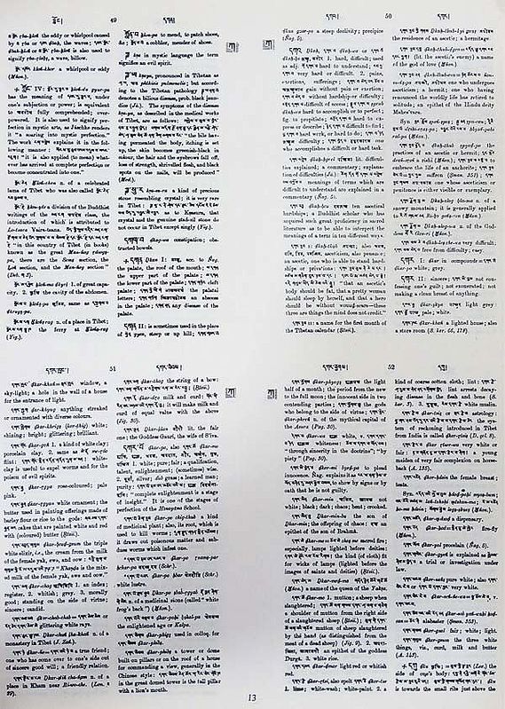 A Tibetan-English Dictionary: With Sanskrit Synonyms (An Old