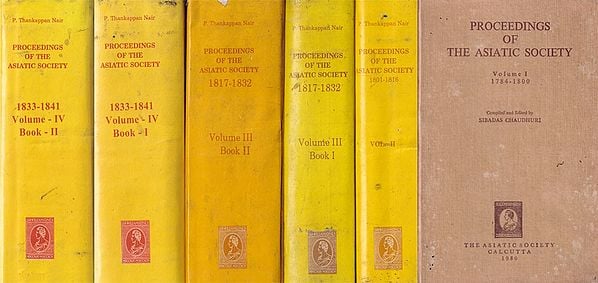 Proceedings of The Asiatic Society: 1784 - 1841 An Old and Rare Book (6 Books in Set of 4 Volumes)