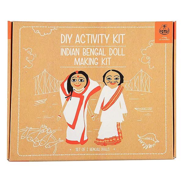 Indian Bengal Doll Making Kit: Set of 2 Bengali Dolls (Do it Yourself)