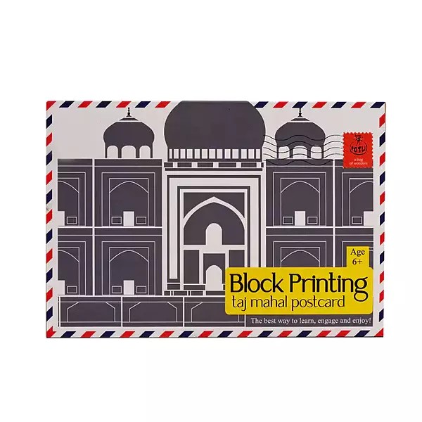 Taj Mahal Postcard Block Printing: Age 6+ (Do it Yourself)