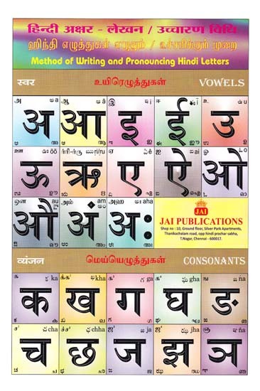 ஹிந்தி எழுத்துக்கி ஏனும்/ உச்சரிப்பு முறை (हिन्दी अक्षर- लेखन / उच्चारण विधि)- Method of Writing and Pronouncing Hindi Letters